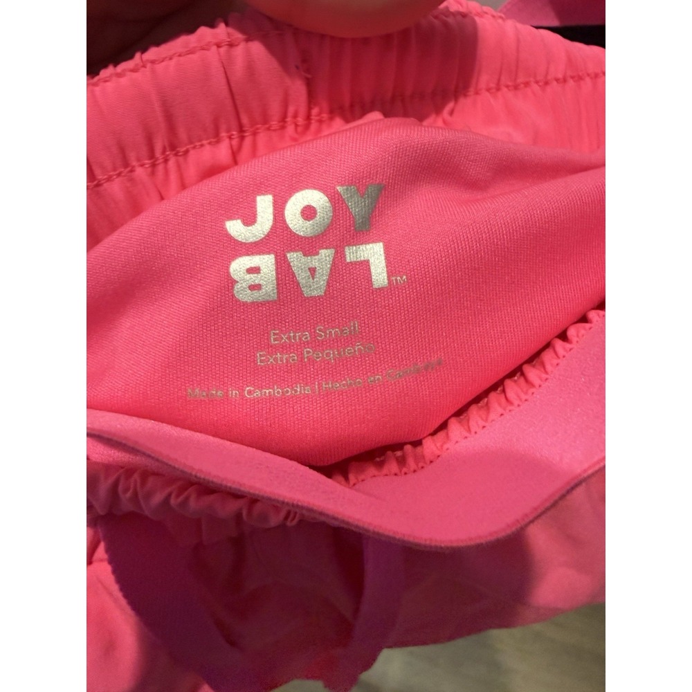 Sporty Athleisure JoyLab Hot Pink Sports Bra Running Shorts Set S/XS - Picture 5 of 8